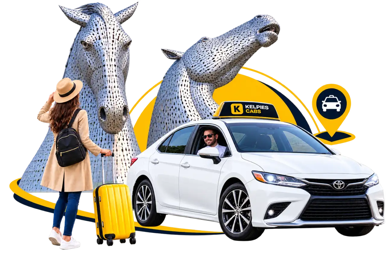 Visit Kelpies Cabs Hero Feature Graphic